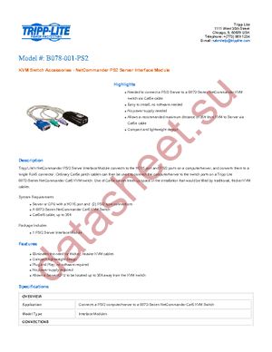 B078-001-PS2 datasheet  
